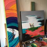 © Création AZ Artiste Peintre Le Surf - PASCAL LOUSTANEAU