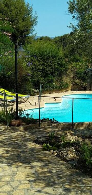 © petit déjeuner au bord de la piscine - Rampaud