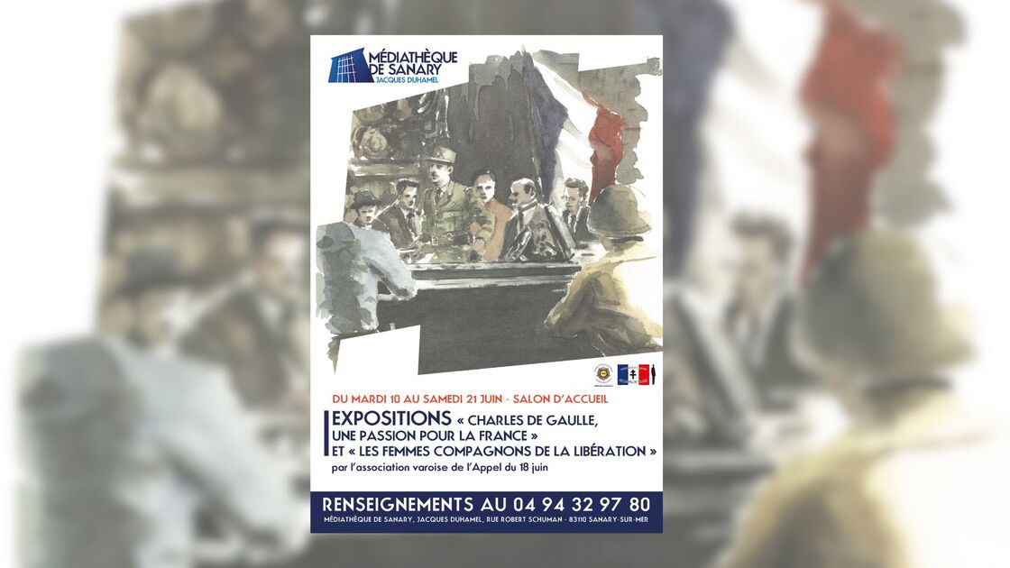 © Expositions : "Charles de Gaulle, une passion pour la France" et "Les femmes compagnons de la Libération"_Sanary-sur-Mer - Médiathèque de Sanary