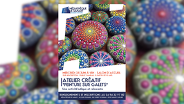 © Atelier créatif "Peinture sur galets"_Sanary-sur-Mer - Médiathèque Jacques Duhamel