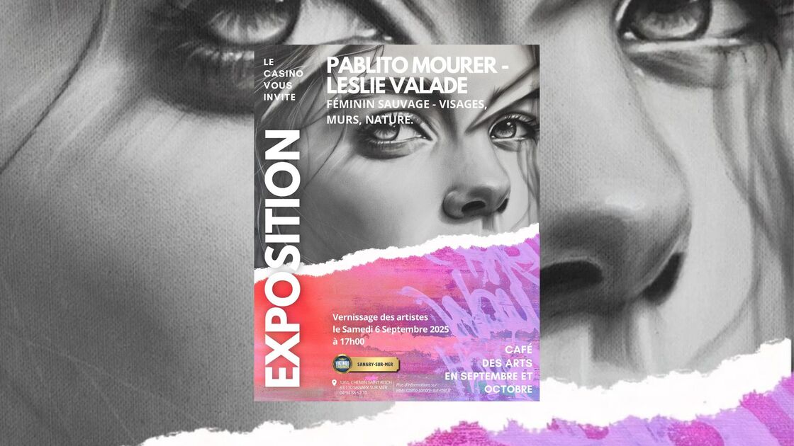 Exposition de Pablito Mourer et Leslie Valade : Féminin sauvage - Visages, murs, nature_Sanary-sur-Mer