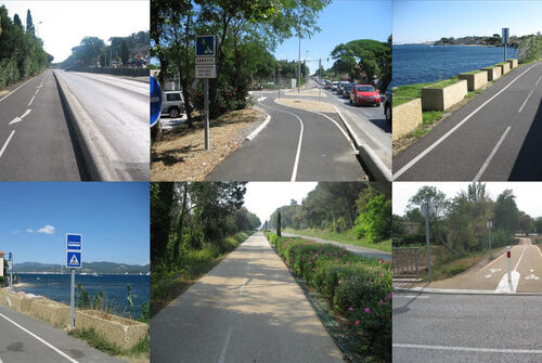 Parcours cyclable du littoral - V65 - détour : Gassin village à Saint-Tropez