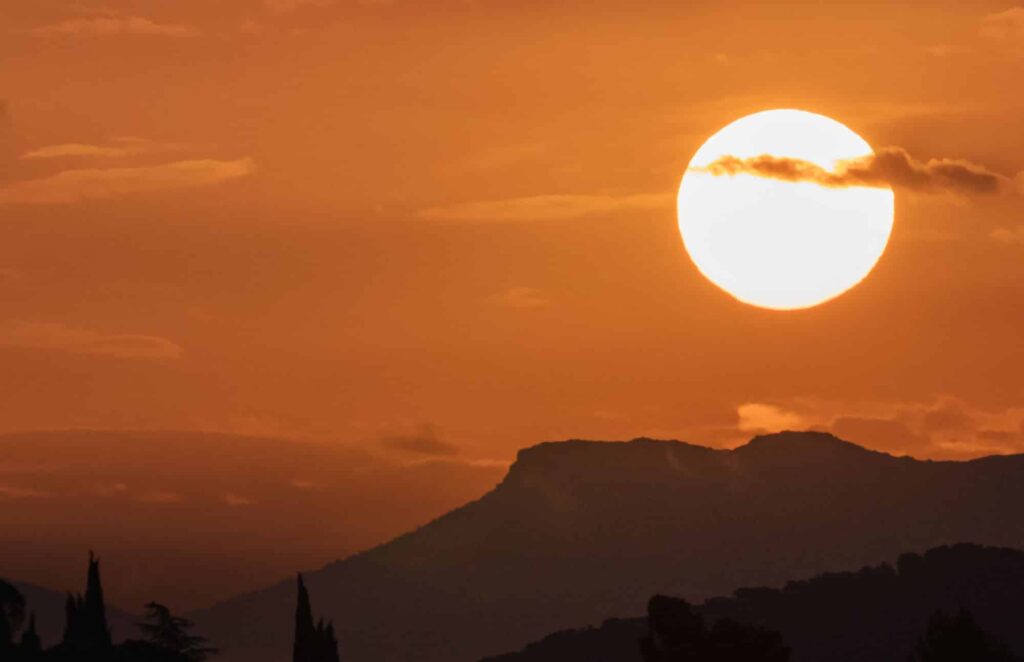 Coucher de soleil massif Sainte-Baume